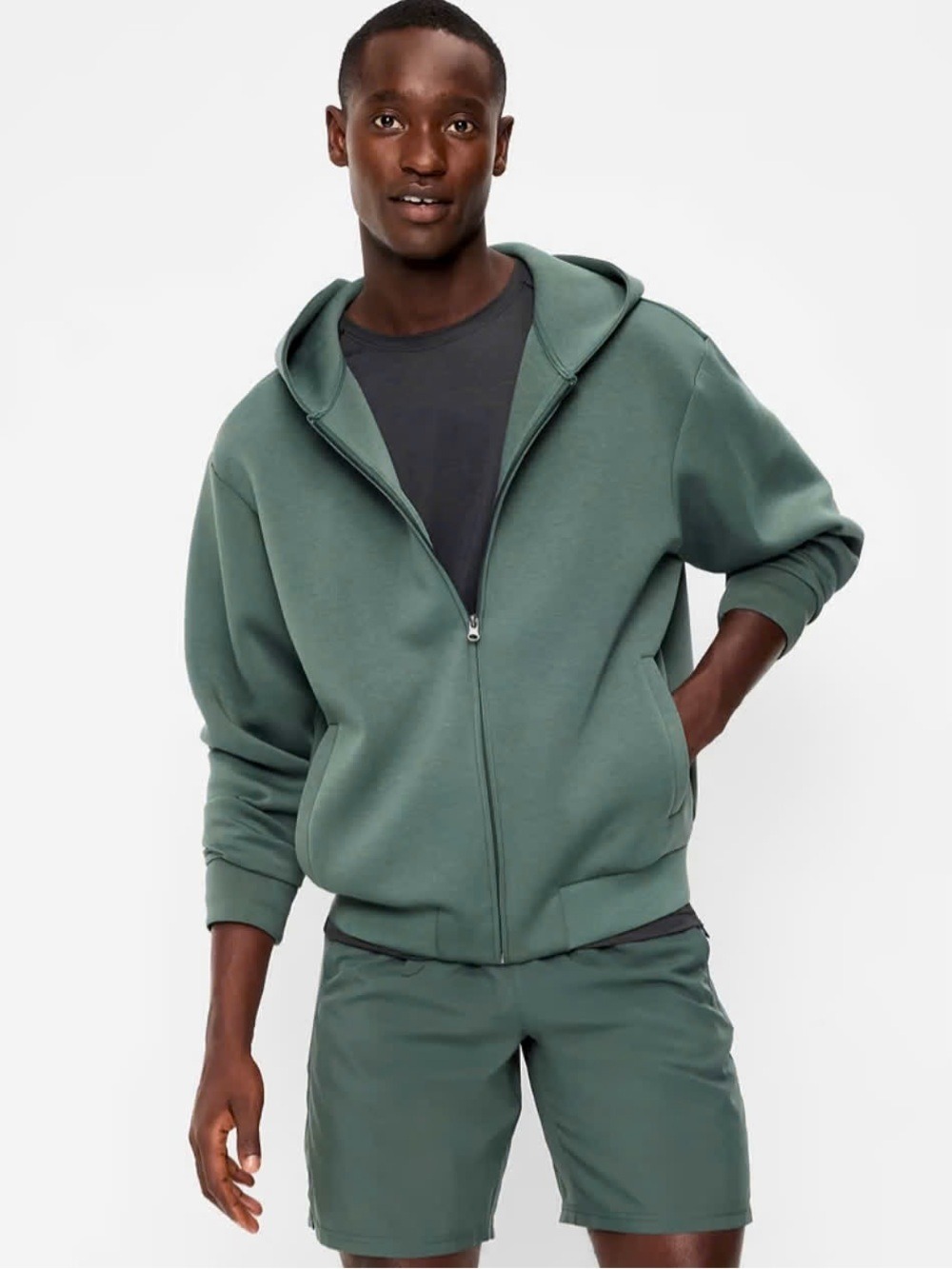 Old Navy Men’s Bounce Fleece Oversized Full-Zip Hoodie Jacket Athletic Gym NWT